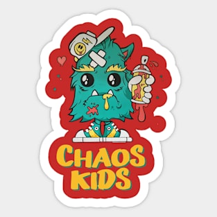 Chaos Kids Innocent Sad Baby Monster Child Birthday Costume Sticker